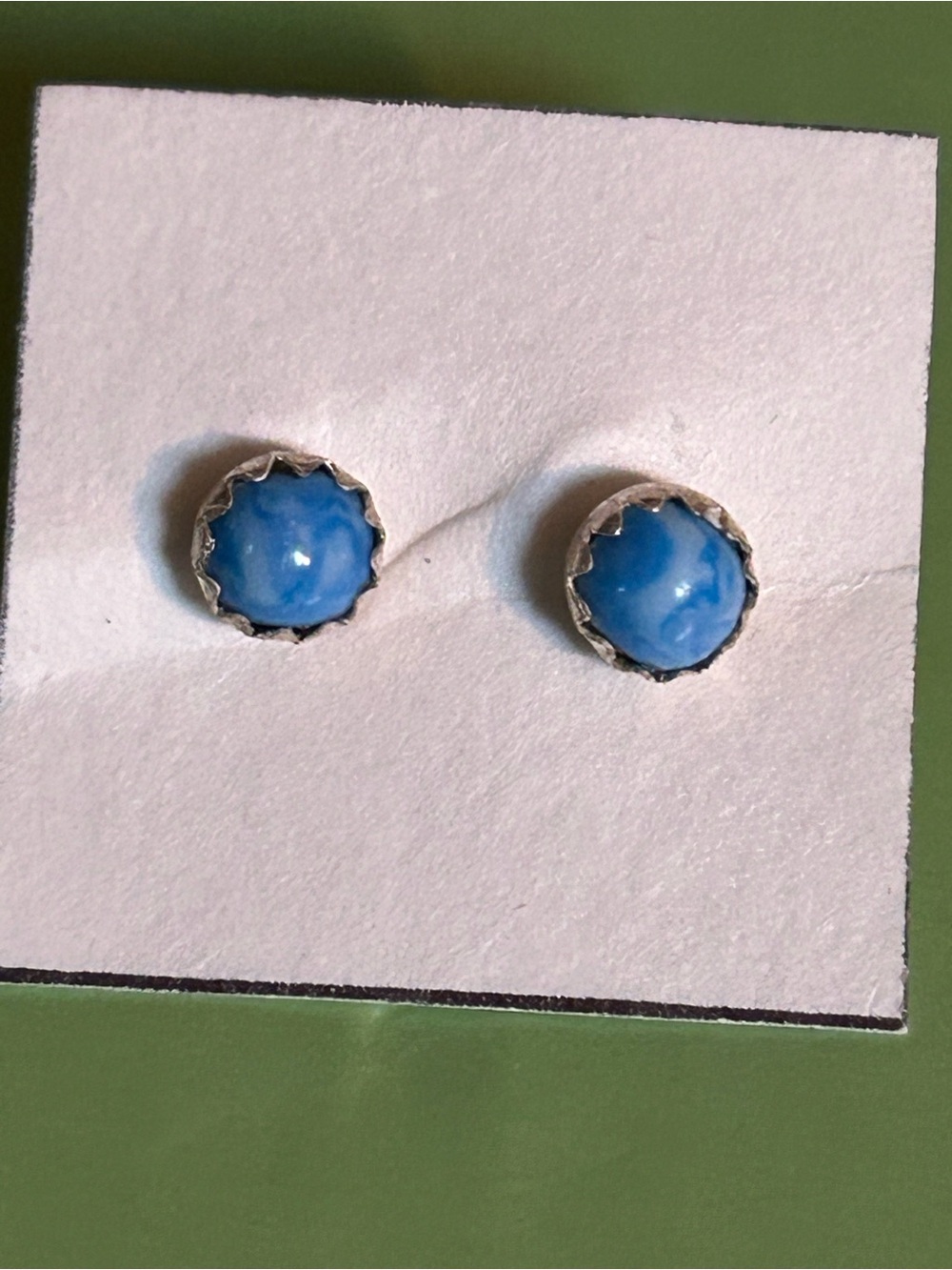 Blue Dome Stud Earrings - Women Jewelry